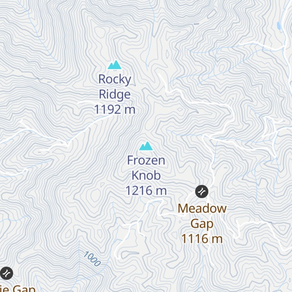 Map of Frozen Knob