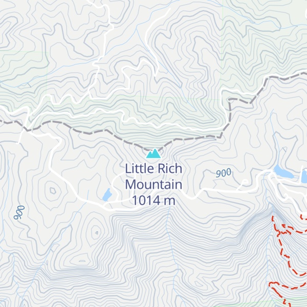 Map of Little Rich Mountain