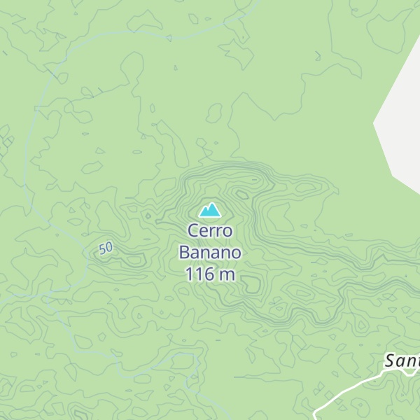 Map of Cerro Banano
