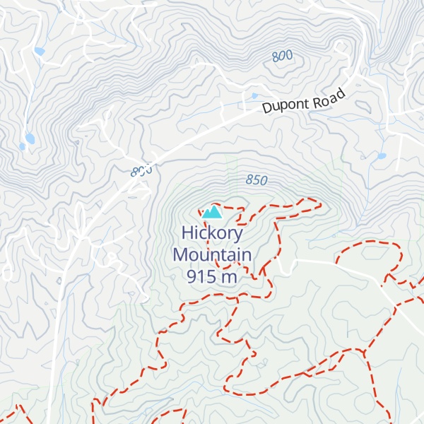 Map of Hickory Mountain