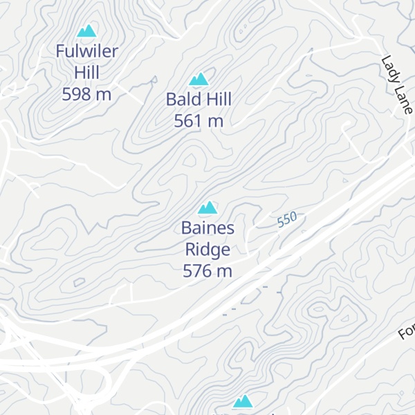 Map of Baines Ridge