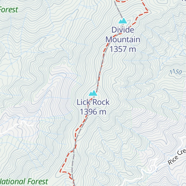 Map of Lick Rock