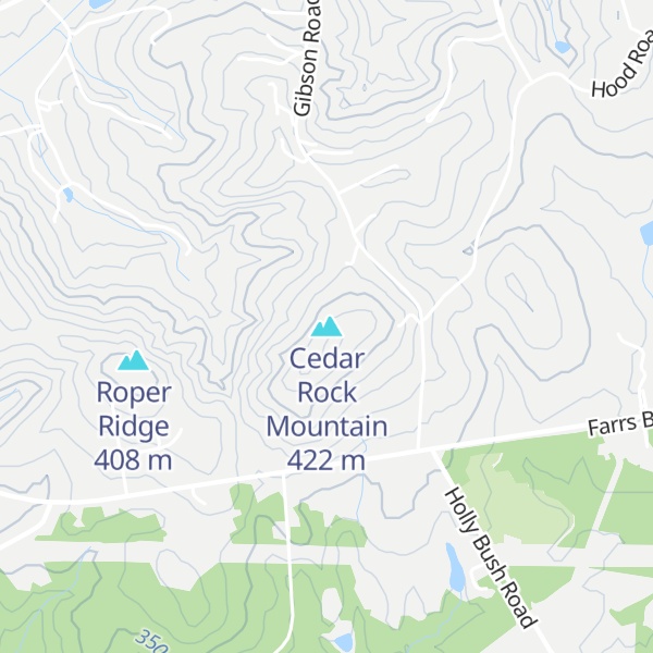 Map of Cedar Rock Mountain