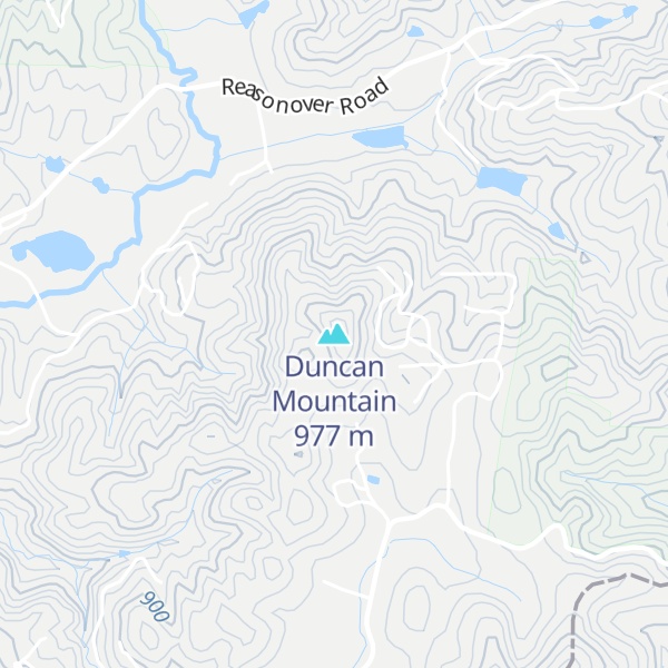 Map of Duncan Mountain