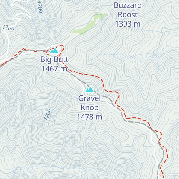 Map of Gravel Knob