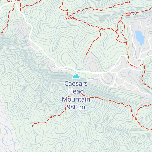 Map of Caesars Head Mountain
