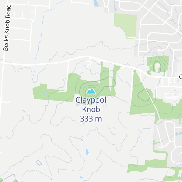 Map of Claypool Knob
