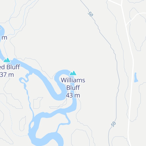 Map of Williams Bluff