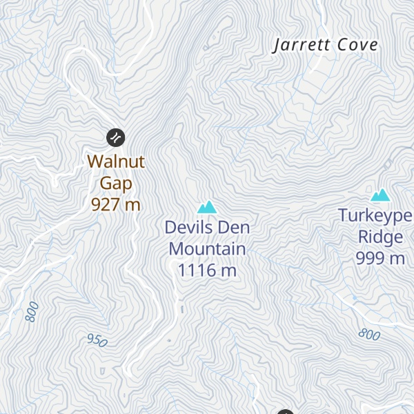 Map of Devils Den Mountain