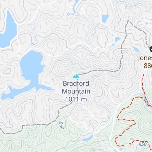 Map of Bradford Mountain