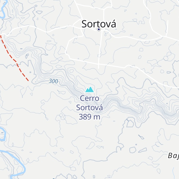 Map of Cerro Sortová