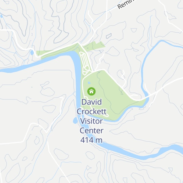 Map of David Crockett Visitor Center