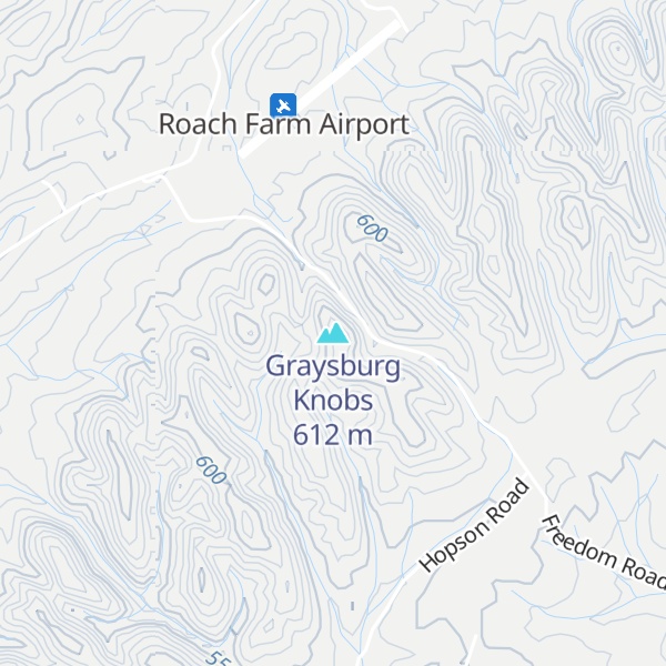 Map of Graysburg Knobs