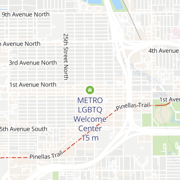 Map of METRO LGBTQ Welcome Center