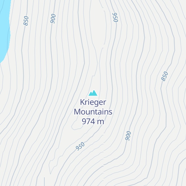 Map of Krieger Mountains