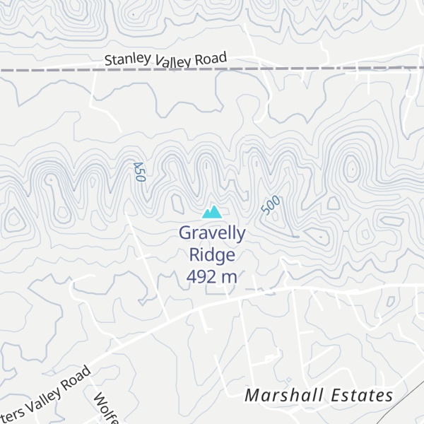 Map of Gravelly Ridge