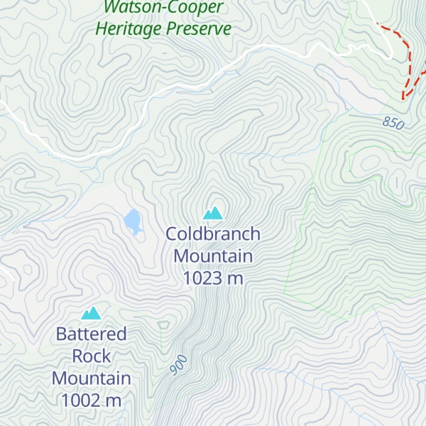Map of Coldbranch Mountain
