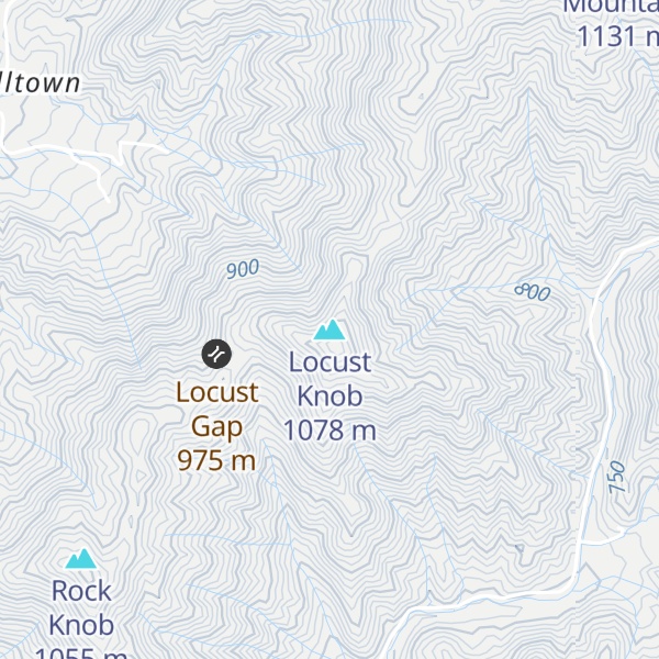 Map of Locust Knob