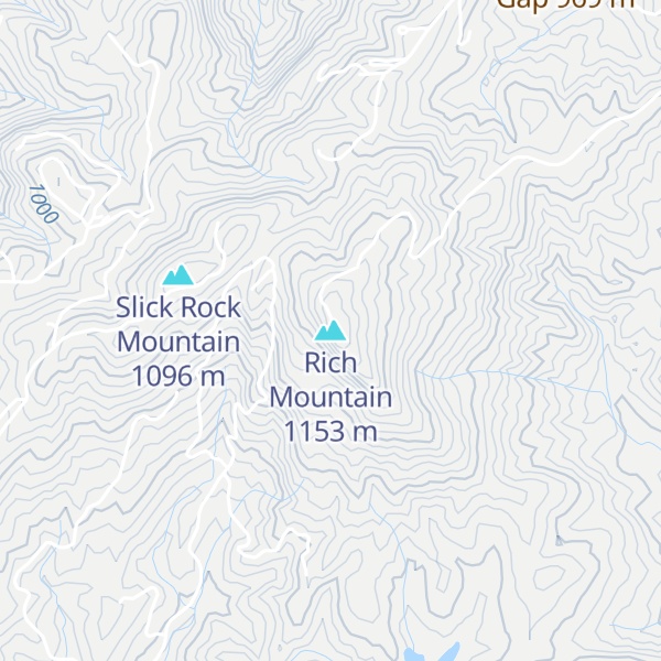 Map of Rich Mountain
