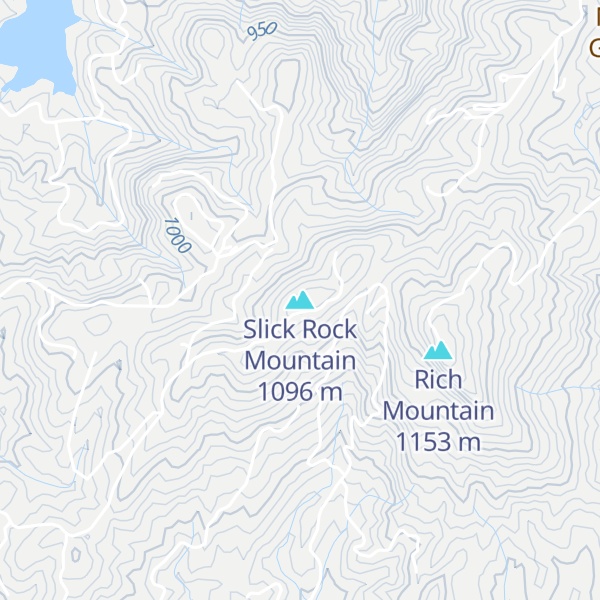 Map of Slick Rock Mountain