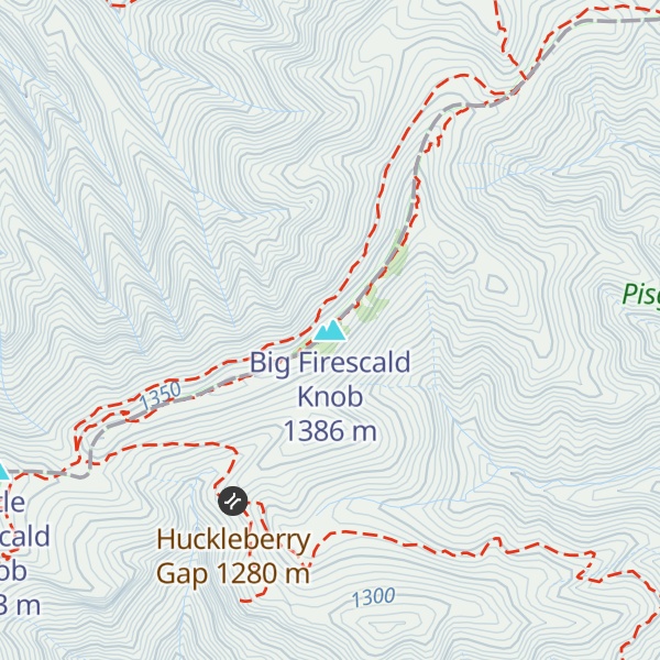 Map of Big Firescald Knob