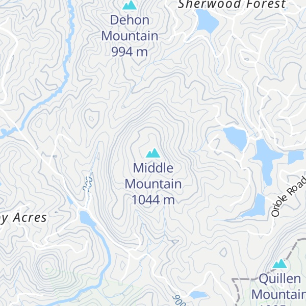 Map of Middle Mountain