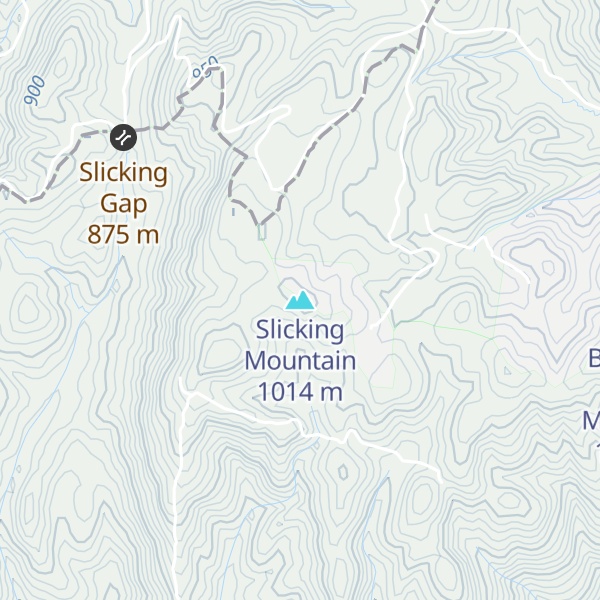 Map of Slicking Mountain