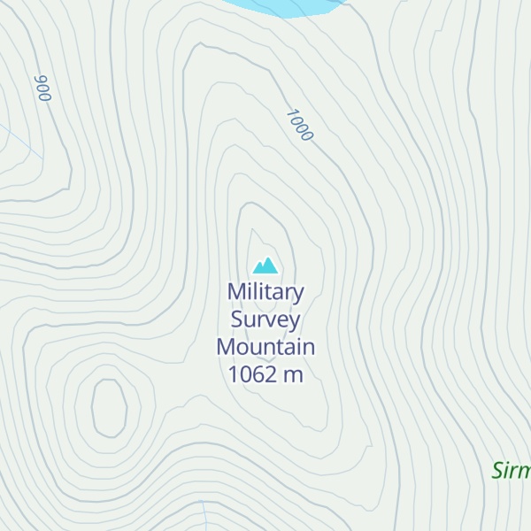 Map of Military Survey Mountain