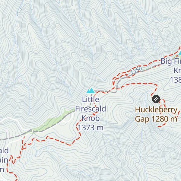 Map of Little Firescald Knob