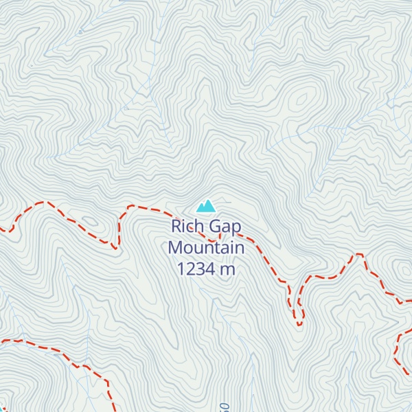 Map of Rich Gap Mountain