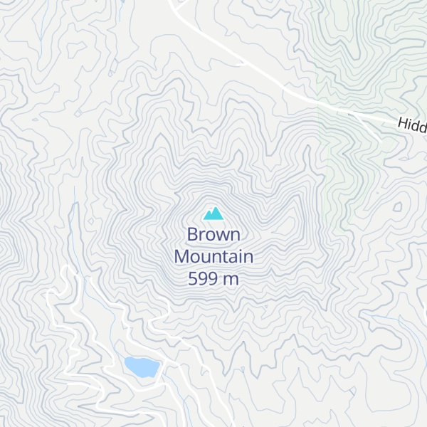 Map of Brown Mountain