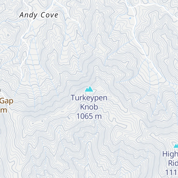 Map of Turkeypen Knob