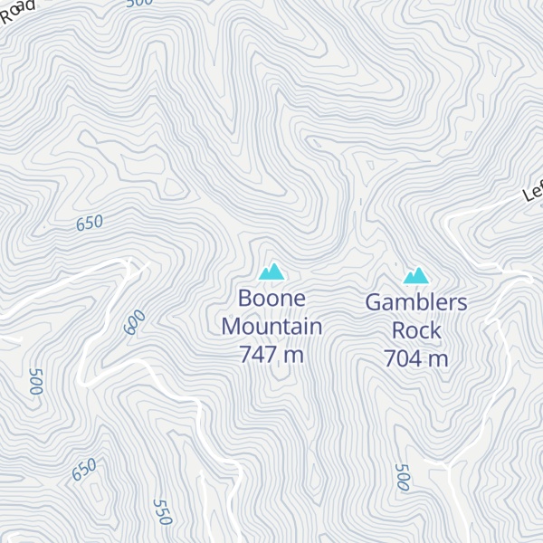 Map of Boone Mountain