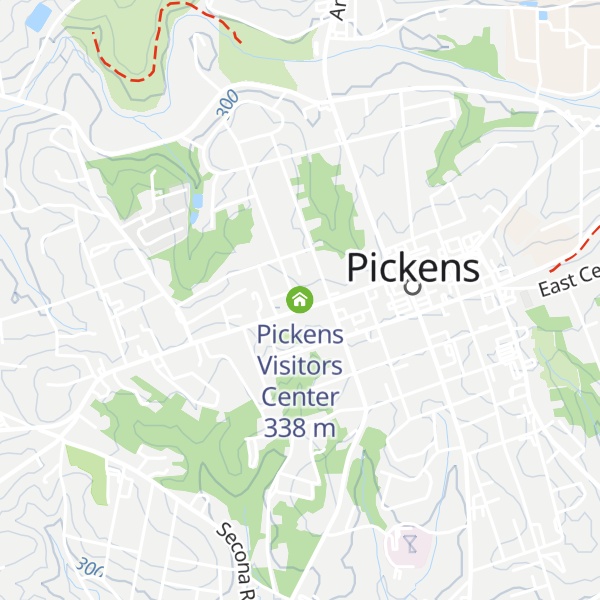 Map of Pickens Visitors Center