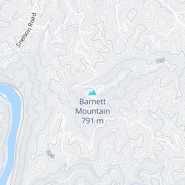 Map of Barnett Mountain