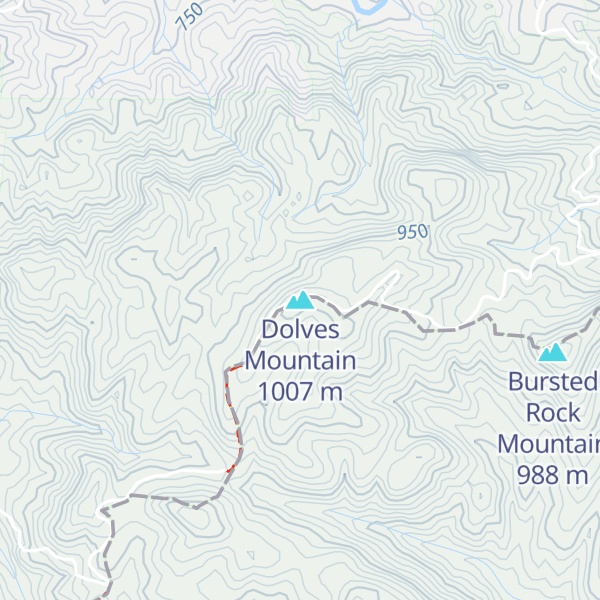 Map of Dolves Mountain