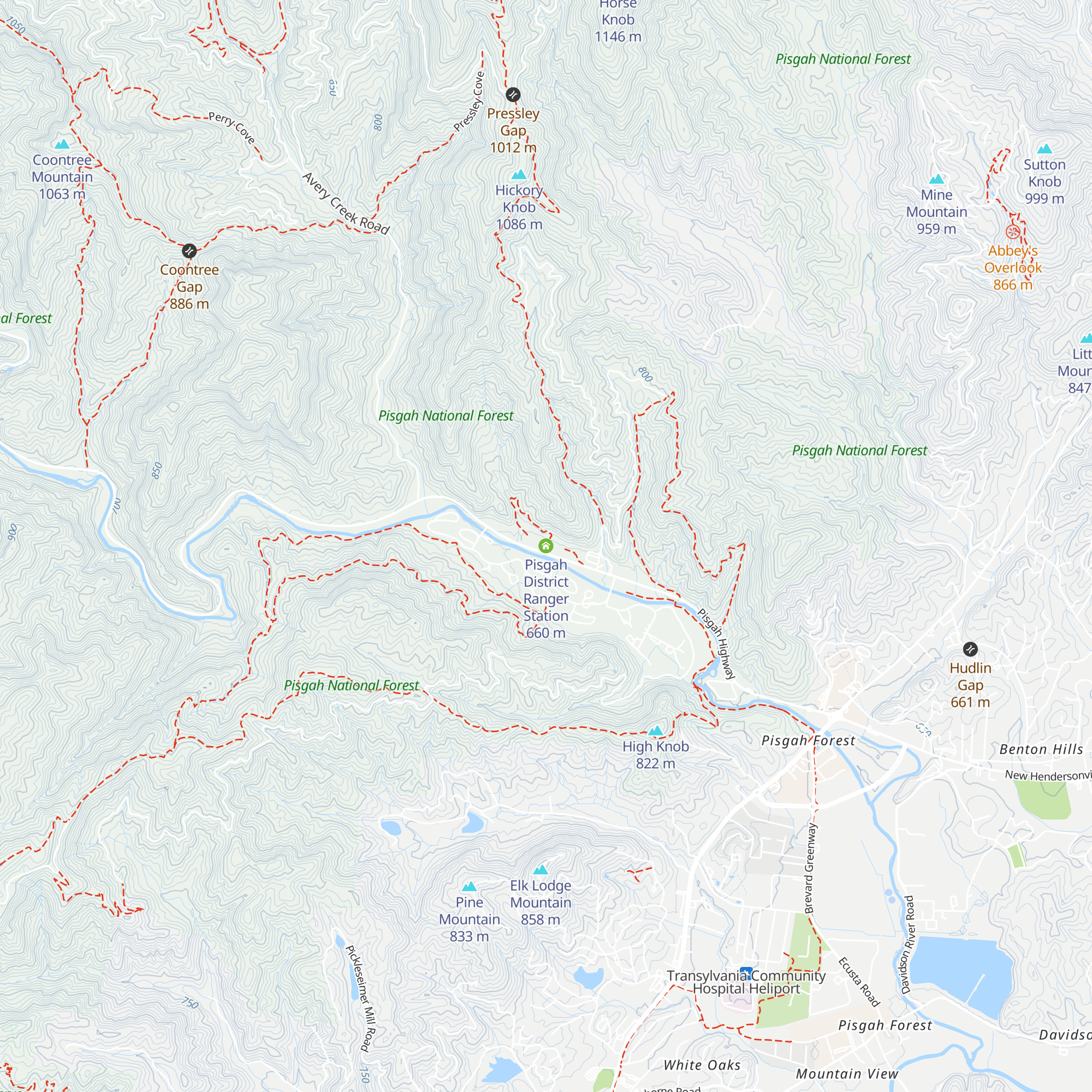 Pisgah District Ranger Station map