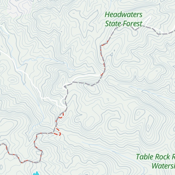 Map of Little Table Rock Mountain