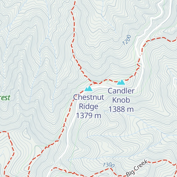 Map of Chestnut Ridge