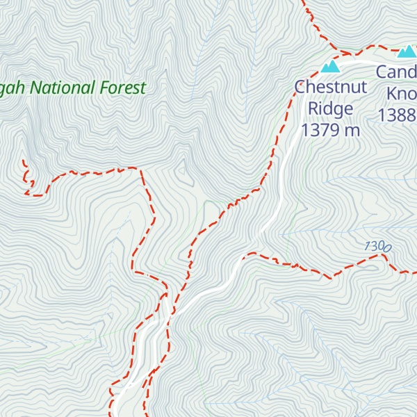 Map of Little Pisgah Mountain