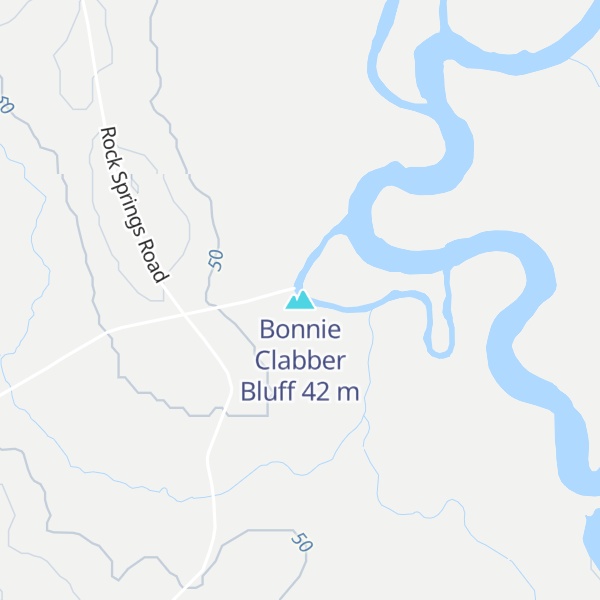 Map of Bonnie Clabber Bluff