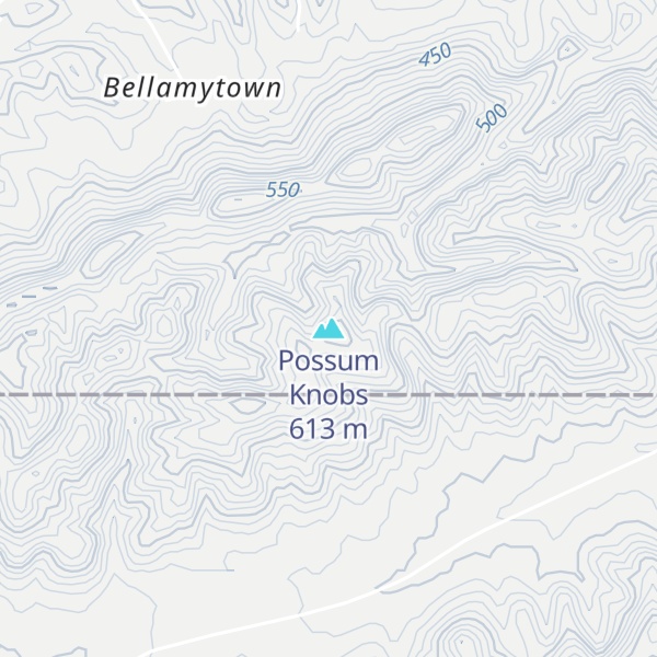 Map of Possum Knobs