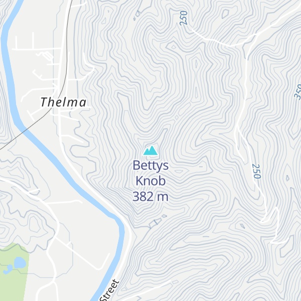 Map of Bettys Knob