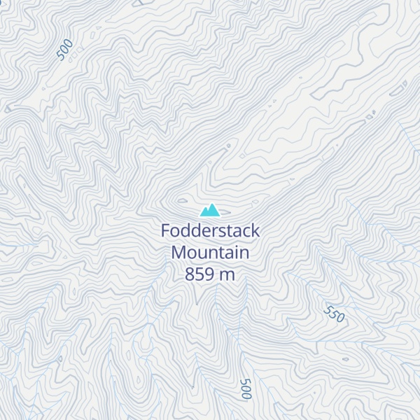 Map of Fodderstack Mountain