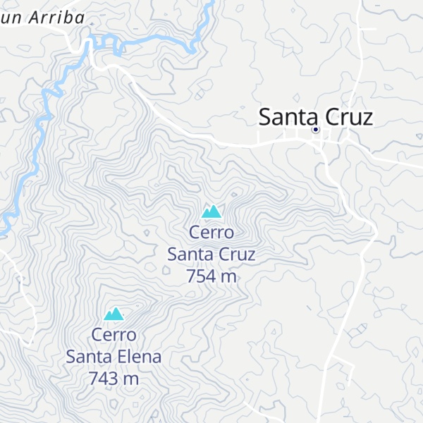 Map of Cerro Santa Cruz