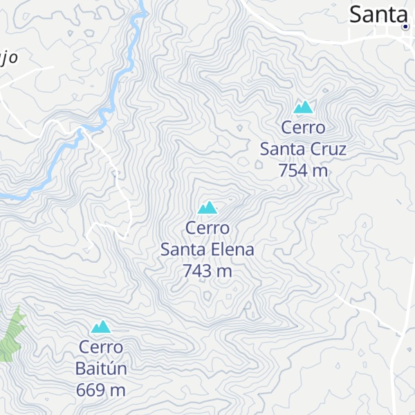 Map of Cerro Santa Elena
