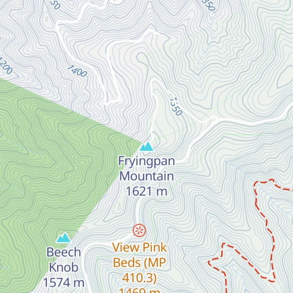 Map of Fryingpan Mountain