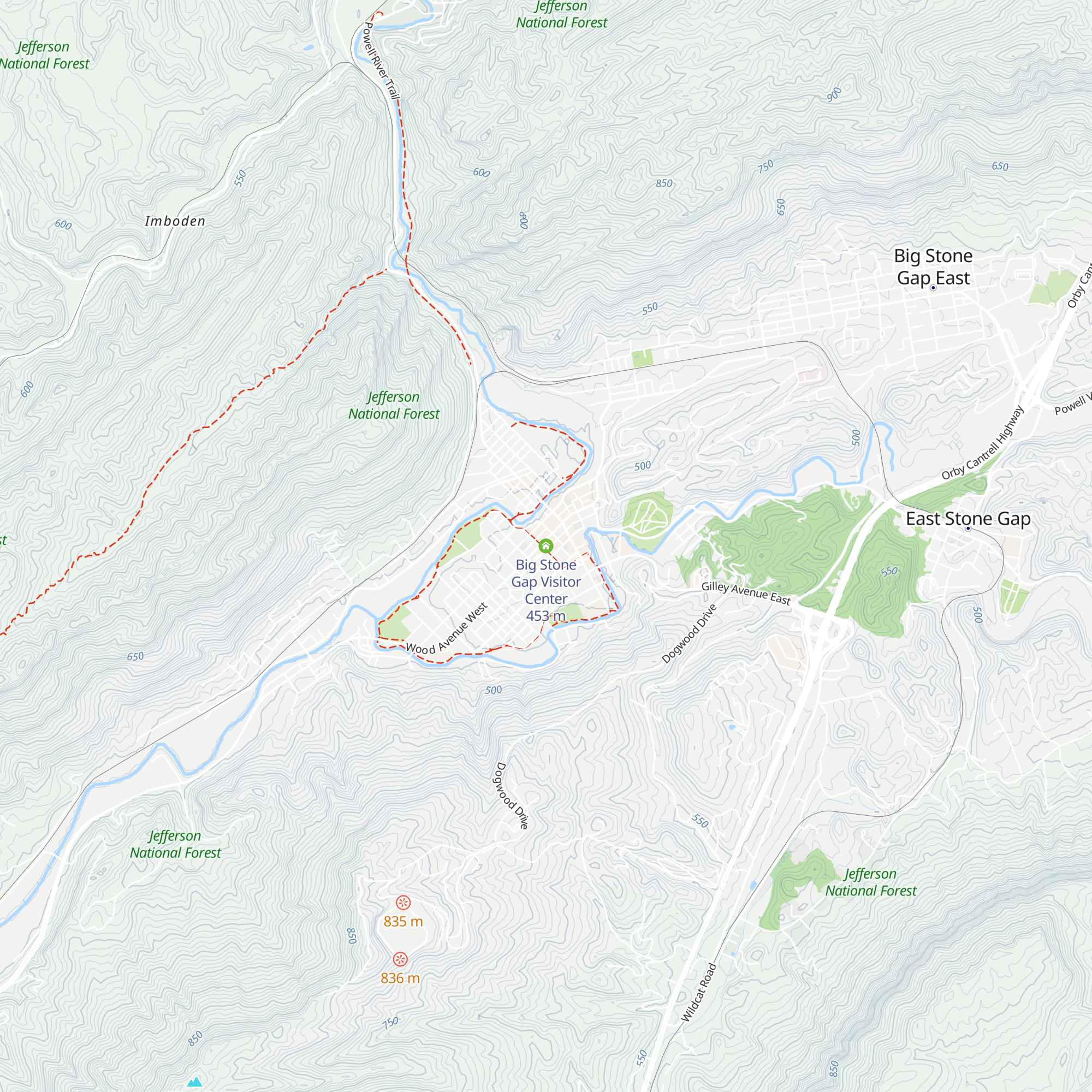 Big Stone Gap Visitor Center map
