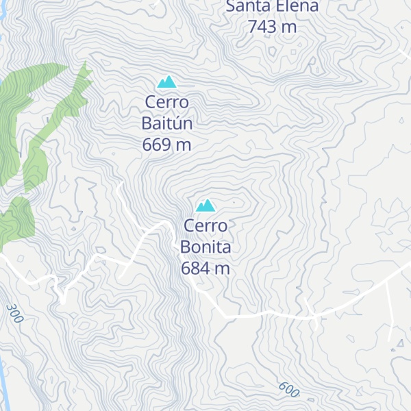 Map of Cerro Bonita