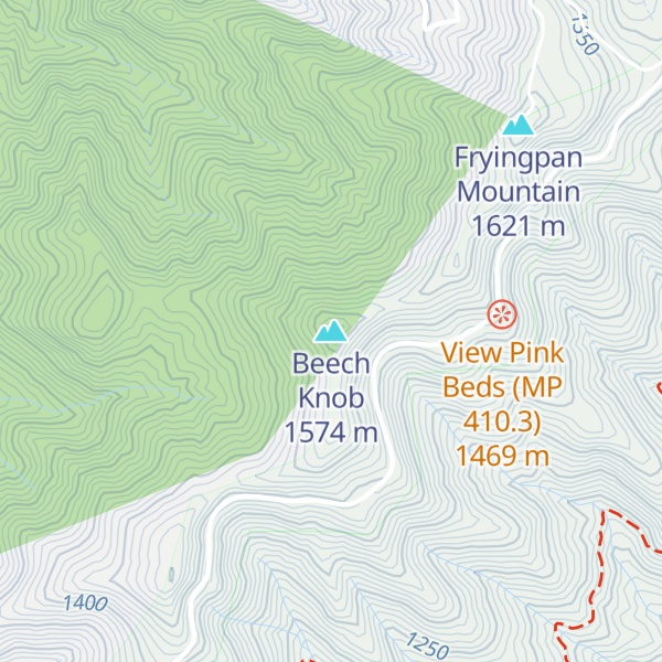Map of Beech Knob
